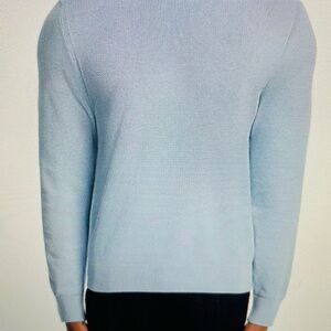 Boss Ecaio Blue Crewneck Sweater Lightweight Knit